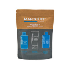 Man's Stuff toiletry set packaging on a white background